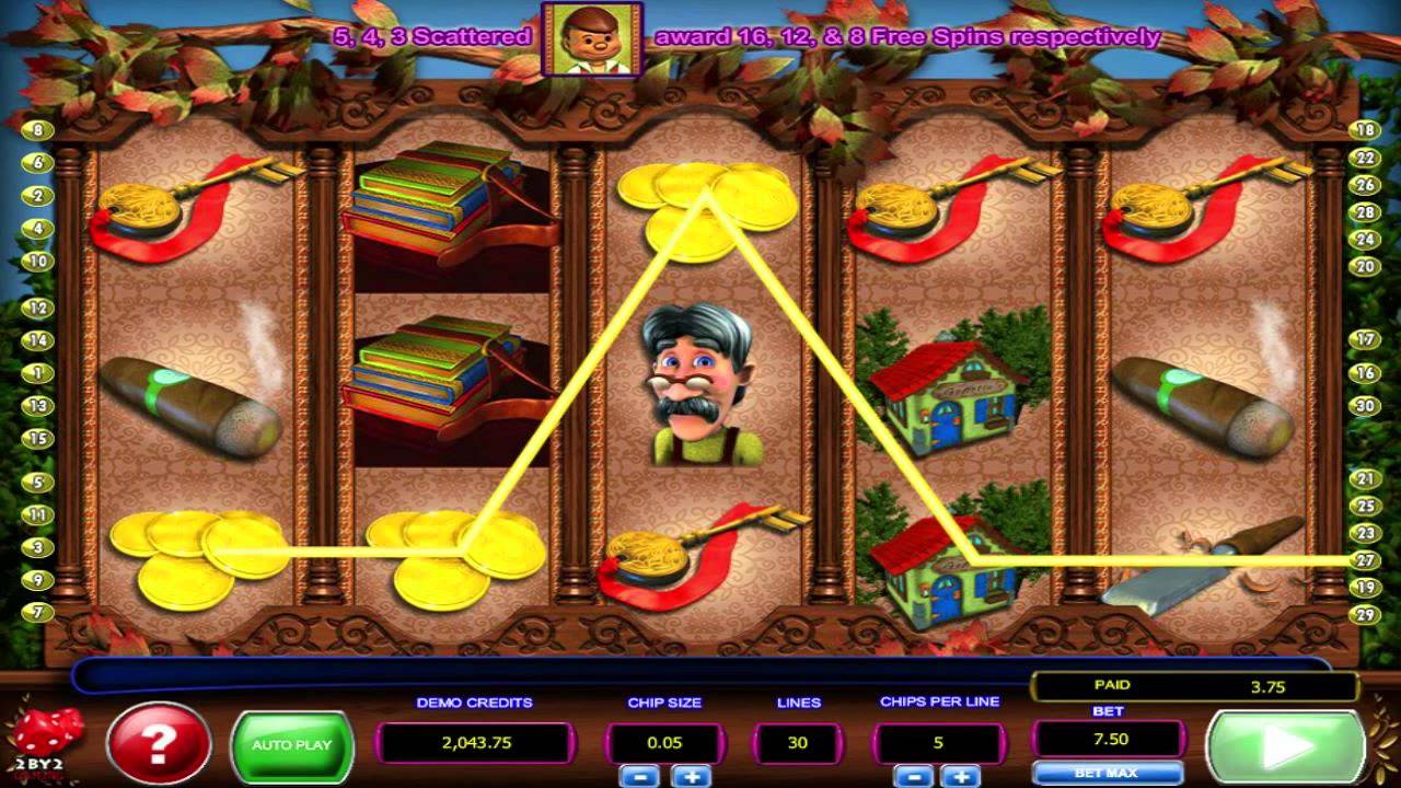 Pinocchio slot demo gratis gioco