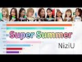 [NiziU] Super Summer | Bar chart race [Line Distribution]