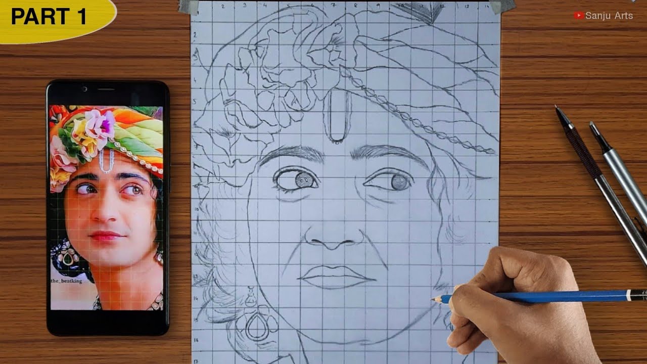 Part-2 How to Draw Sumedh Mudgalkar as Krishna from Radha Krishna Tv  Serial| Krishna drawing ❤️ from radha krishna sceth part 2 by su preer art  Watch Video - HiFiMov.co