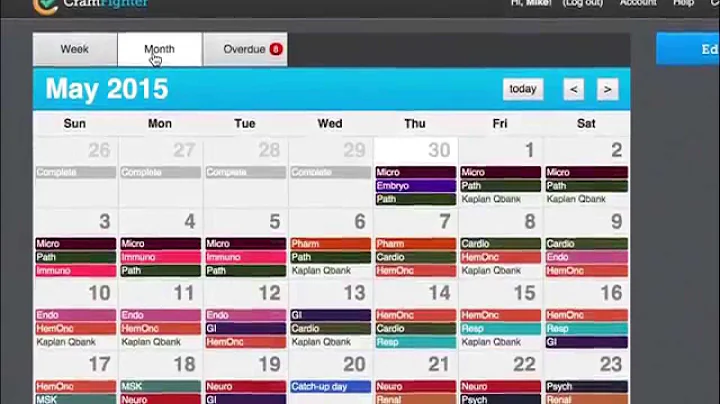 Overview: Using your Cram Fighter Schedule