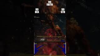 99 Strength 99 Dexterity Faith 1 Hit Boss Red Wolf #Eldenring #Shorts