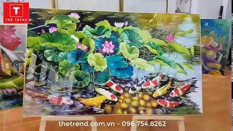 Bộ tranh cửu ngư quần hội với  chất liệu tráng gương cao cấp