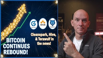 Bitcoin Continues To Rebound! Cleanspark, Hive & Terawulf In The News!