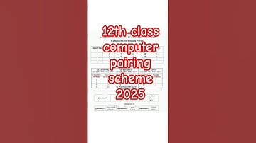 Class 12 Computer Pairing Scheme 2025 | 2nd year Computer Paper Pairing Scheme 2025