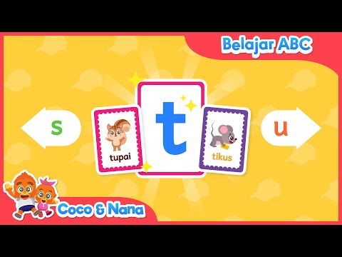 Flashcards Huruf T untuk Anak dan Balita | Belajar Alfabet ABC | Coco dan Nana