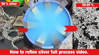 How to refine silver in easy 3 steps | refining silver 2 kg