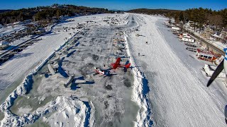 Alton Bay Ice Runway - four go-arounds before landing