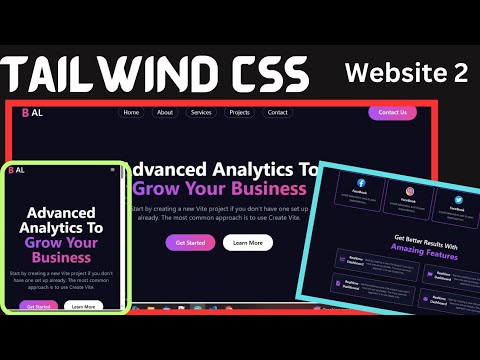 Multipurpose Tailwind CSS Responsive Website Purple Theme / Tailwind ...