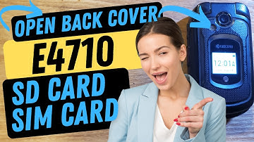 Kyocera E4710 Help Remove my SIM Card - Add SD Card - Check Battery Health - E4710 Flip Phone
