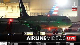 Last Spirit Airlines Flight Lands at Los Angeles International Airport