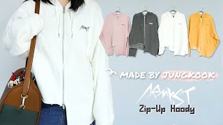 ARTIST-MADE COLLECTION BY BTS(JUNGKOOK) 4 colors ARMY ZIP-UP HOODIE UNBOXING💜