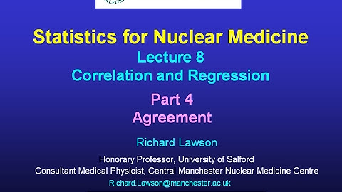 Statistics Lecture 8, Correlation and Regression; Part 4