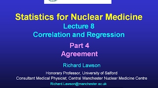 Statistics Lecture 8, Correlation and Regression; Part 4