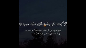 〘وَكُلَّ إِنسَٰنٍ أَلۡزَمۡنَٰهُ طَٰٓئِرَهُۥ فِي عُنُقِهِۦۖ〙سورة الإسراء • إسلام صبحي 🤍🎧.#قرآن #quran