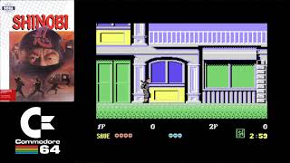 C64 SHINOBI (Sega, Mastertronic 1989) - First playthrough attempts