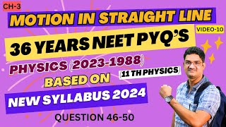 Class11 Physics | Chapter 3 | Motion in straight line | PYQ | CBSE JEE NEET |  |VIDEO-10