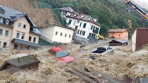 Сhaos in Switzerland! Floods and landslides destroyed roads and houses in Brienz, Europe is shocked