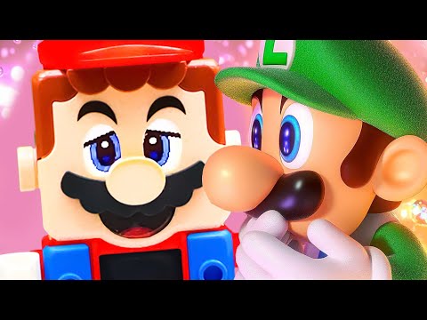 An UNEXPECTED Kiss! Lego Luigi enter the Nintendo Switch to save Mario! Mario Story
