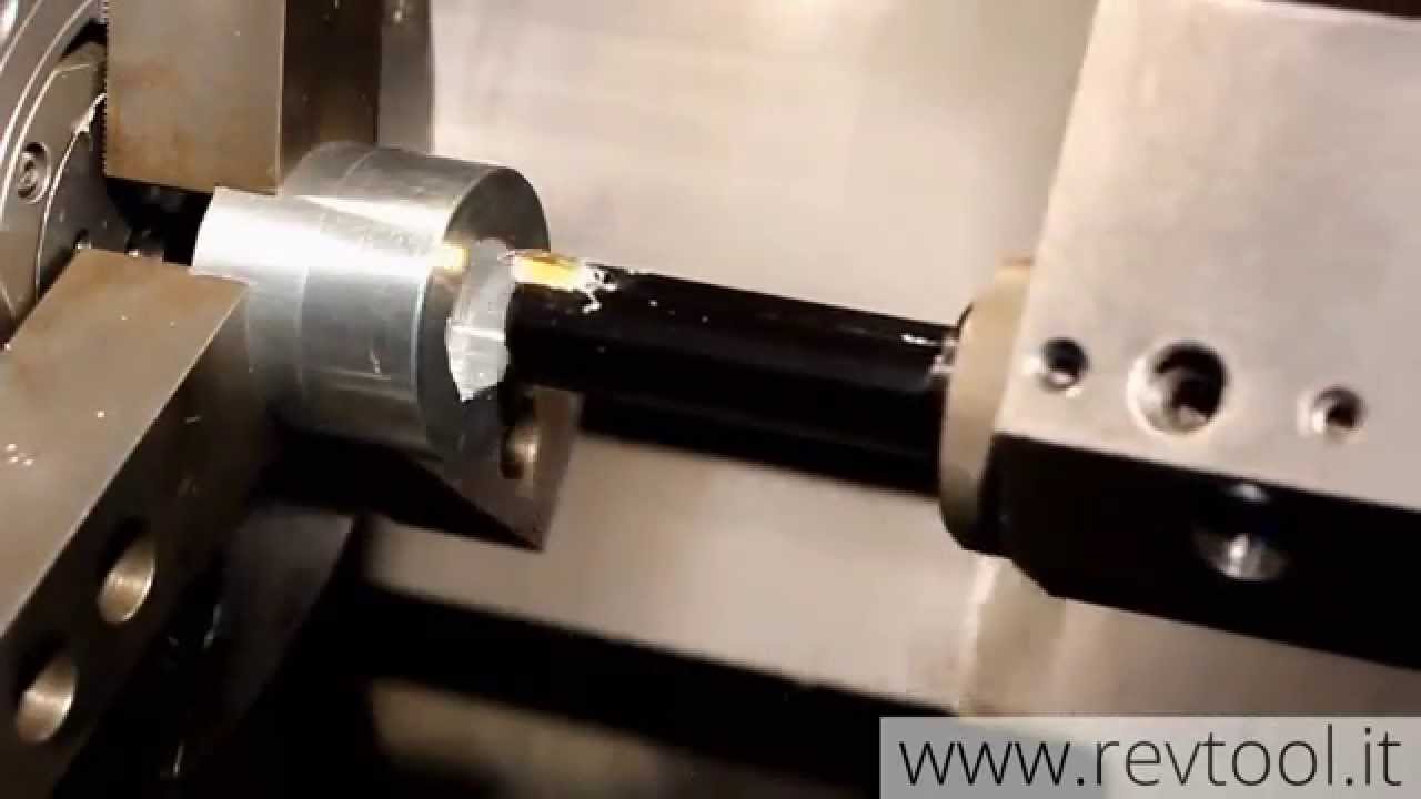 Perfil hexagonal en torno CNC con REV Broaching Tool - YouTube