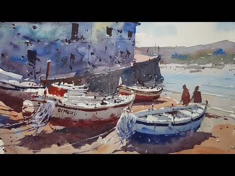Video: Splash: Best Of Watercolor Winners - Manhattan Beach Pier Akvarell