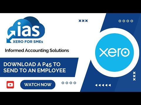 Xero Tips - How to download a P45 to send to an employee