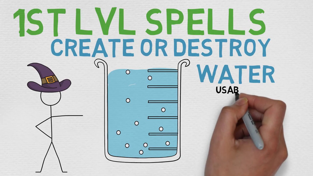 1ST LEVEL SPELL 21 Create or Destroy Water (5E) YouTube