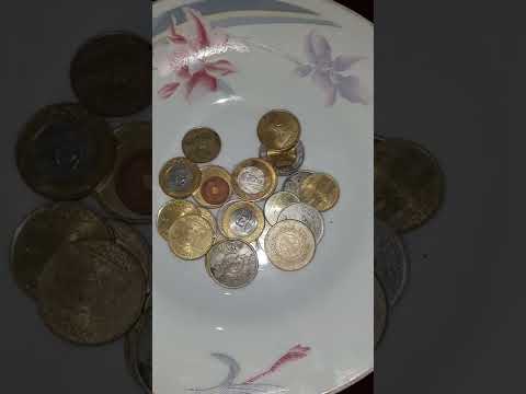 VERY SATISFYING SOUND GOLD COINS IN PLATTER Shorts Satisfying Asmr Viral 