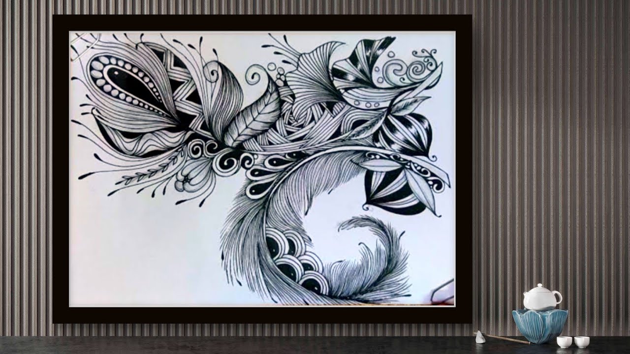 Pattern 455|Zentangle|Zentangle art|Zendoodle art|Zendala