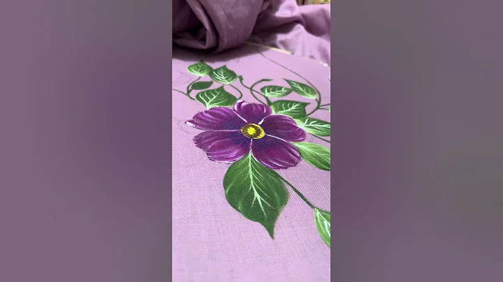 Tutorial on fabric painting | free online fabric printing classes | class 10th#handpaintedsuitdesign