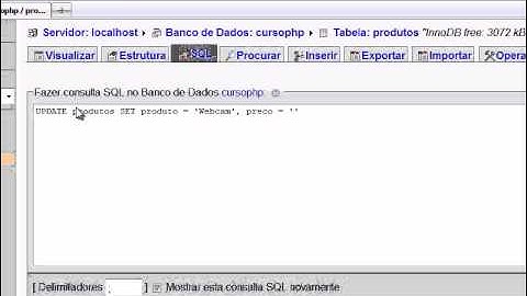 Executando operações SQL no Banco de dados - www.CursoWebDesign.com