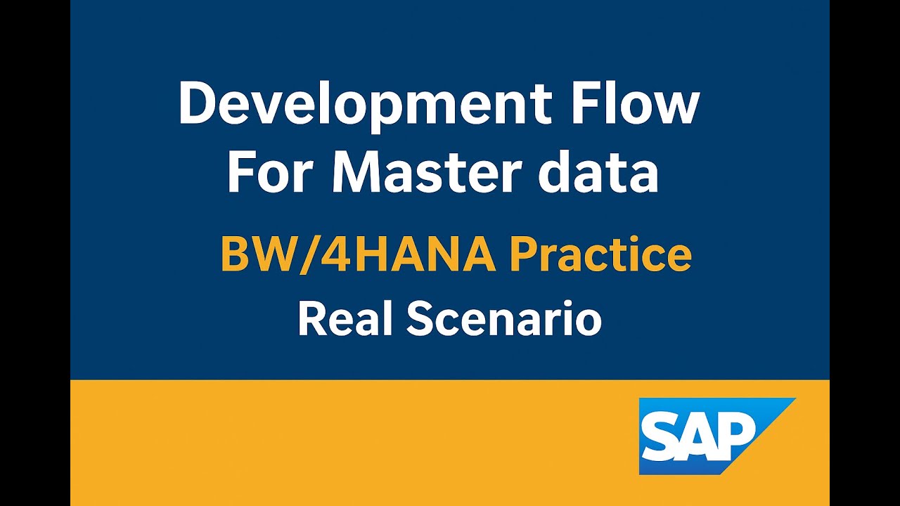 BW4HANA| Процесс разработки основных данных | Реальный сценарий | Практическое руководство для на...