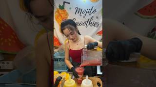 The Pretty Girl Making Fruit Smoothie 🥰