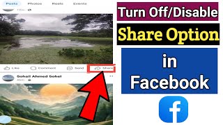 How To Turn Off Share Option in Facebook