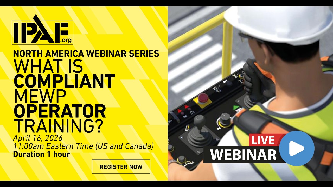 Mewp Operator Test IPAF NA Webinar: What is Compliant MEWP Operator Training? - YouTube