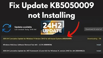 [Fixed] ✔️ Error Code KB5050009 Windows Update KB5050021 Windows 11