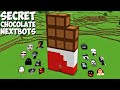 SURVIVAL BEST NEXTBOTS COMPILATION inside GIANT CHOCOLATE BASE in Minecraft Gameplay Coffin Meme