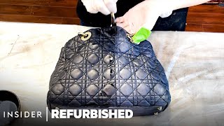 How A Poorly Redyed Dior Handbag Is Restored | Refurbished
