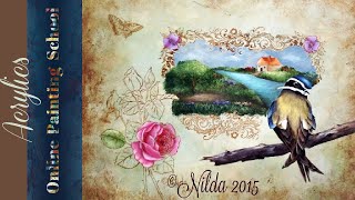 Victorian Scenery Learn to Paint with Nilda, Full Video Painting Tutorial