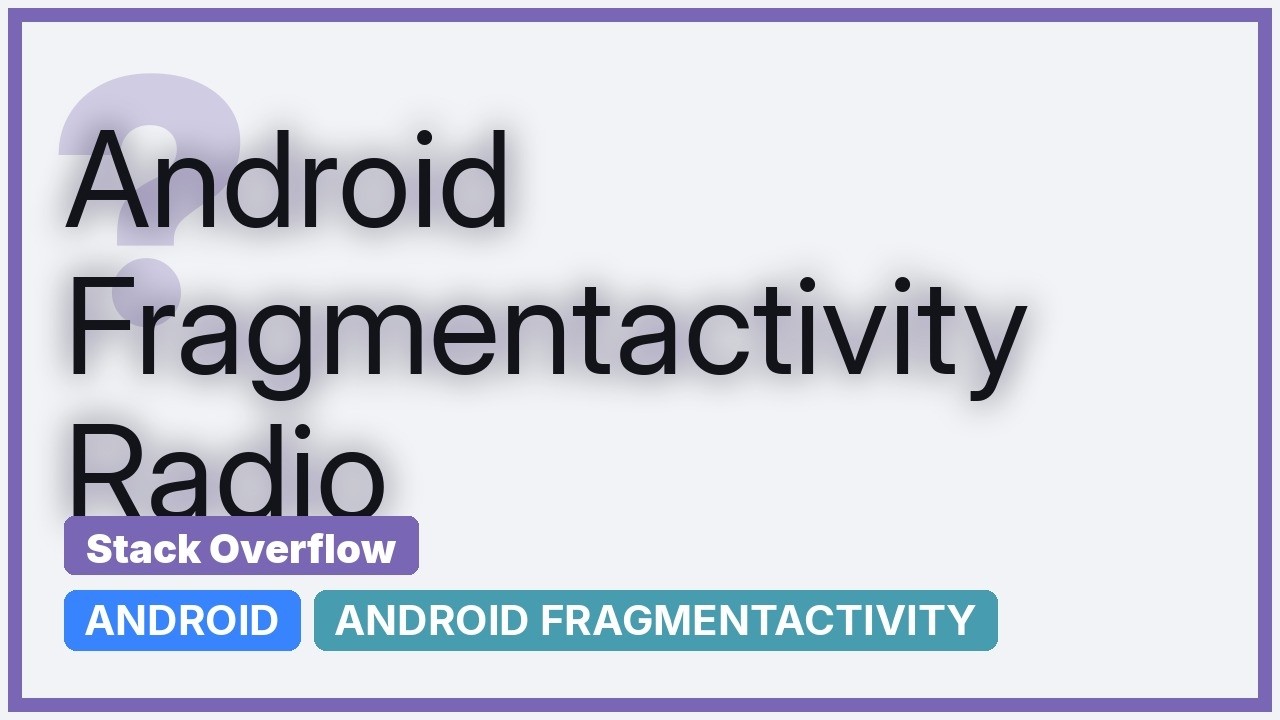 How to use Radio Groups in android Fragment activity? - YouTube