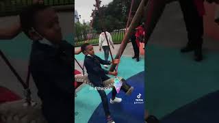Amen asmare Ethiopian kids playing in play ground at unity park Ethiopia/ funny Ethio kids screenshot 3