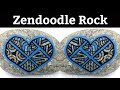 Zendoodle Heart Rock Painting Idea for Beginners to Try!