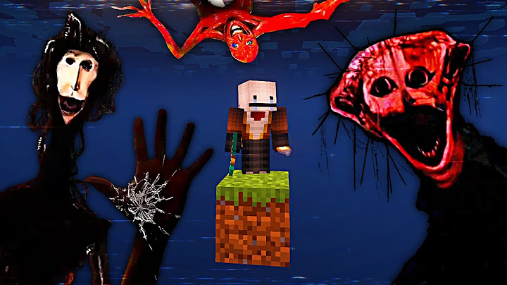 eu zerei minecraft de um bloco com TODOS mods de terror...