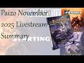 Paizo Live November 2025
