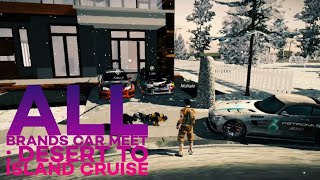 All Car Brands Car Meet and Cruise from Desert to the Island in Car Parking Multiplayer