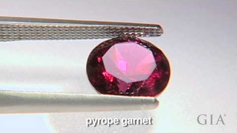 Red Garnets by GIA