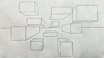 How to Draw Boxes in One Point Perspective | Basics of Perspective