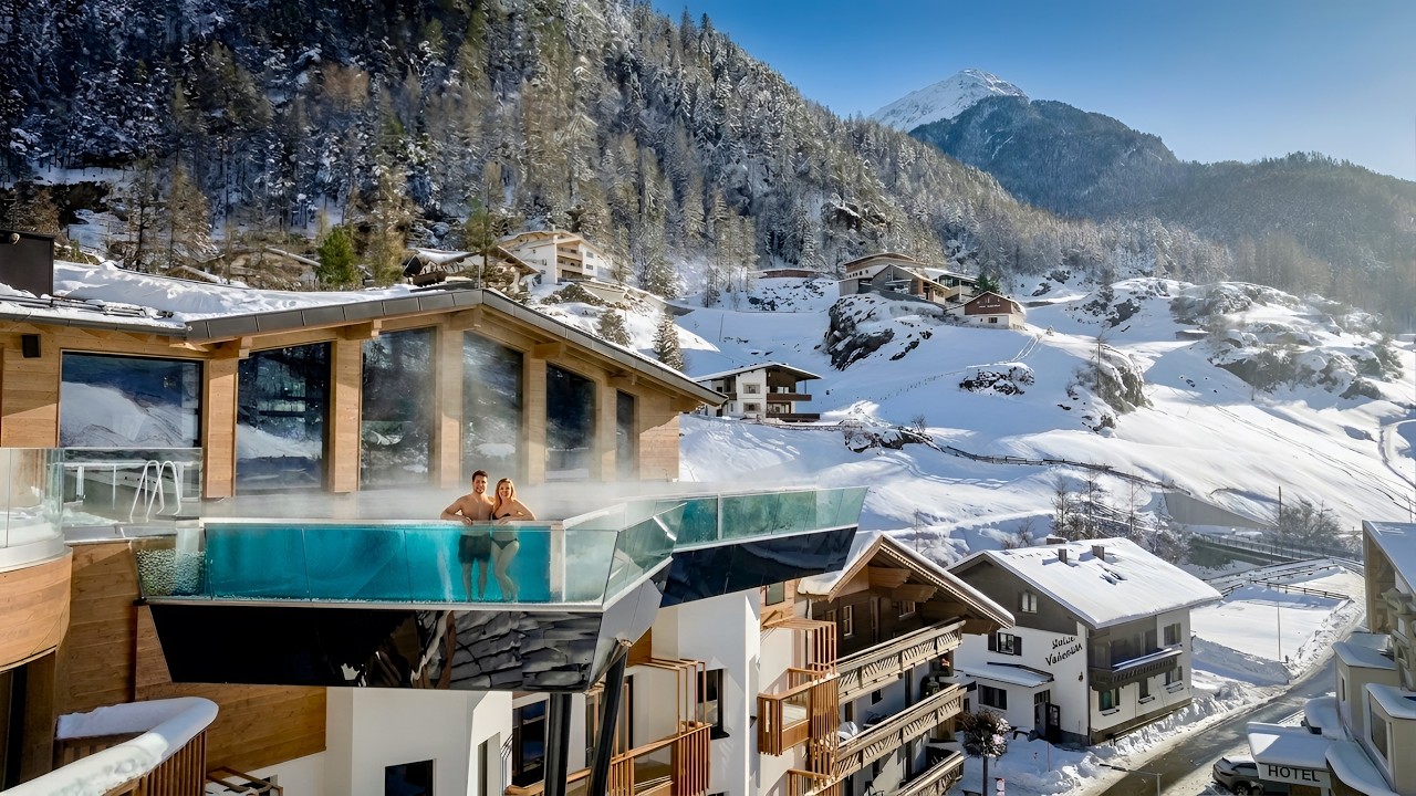 Hotel Das Central Sölden | 奥地利阿尔卑斯山的五星级豪华滑雪酒店（4K 全程游览）