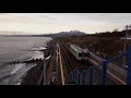 【絶景・海の見える駅】夕方のJR室蘭本線・北舟岡駅【4K/ASMR/作業用BGM/Background Noise】