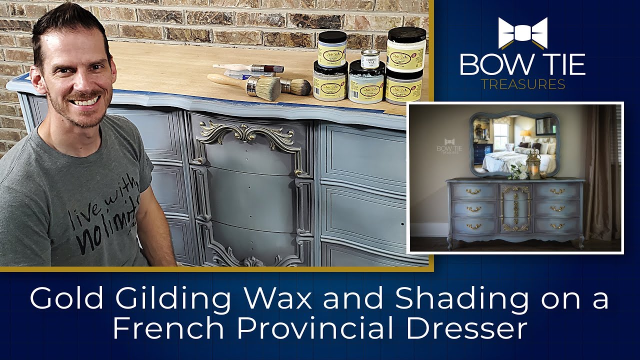 How to use Gold Gilding Wax and add chalk paint shading and blending to