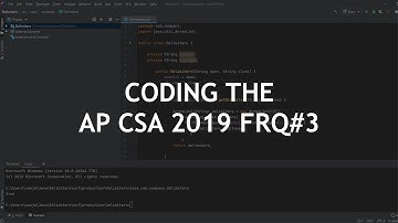 Coding the AP Computer Science A 2019 FRQ #3
